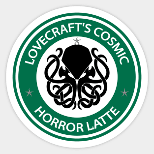 Lovecraft's Cosmic Horror Latte. Sticker